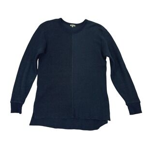 Arigato Sweater Mens LRG Dark Indigo Crewneck Knit Made In Japanese Mode Minimal